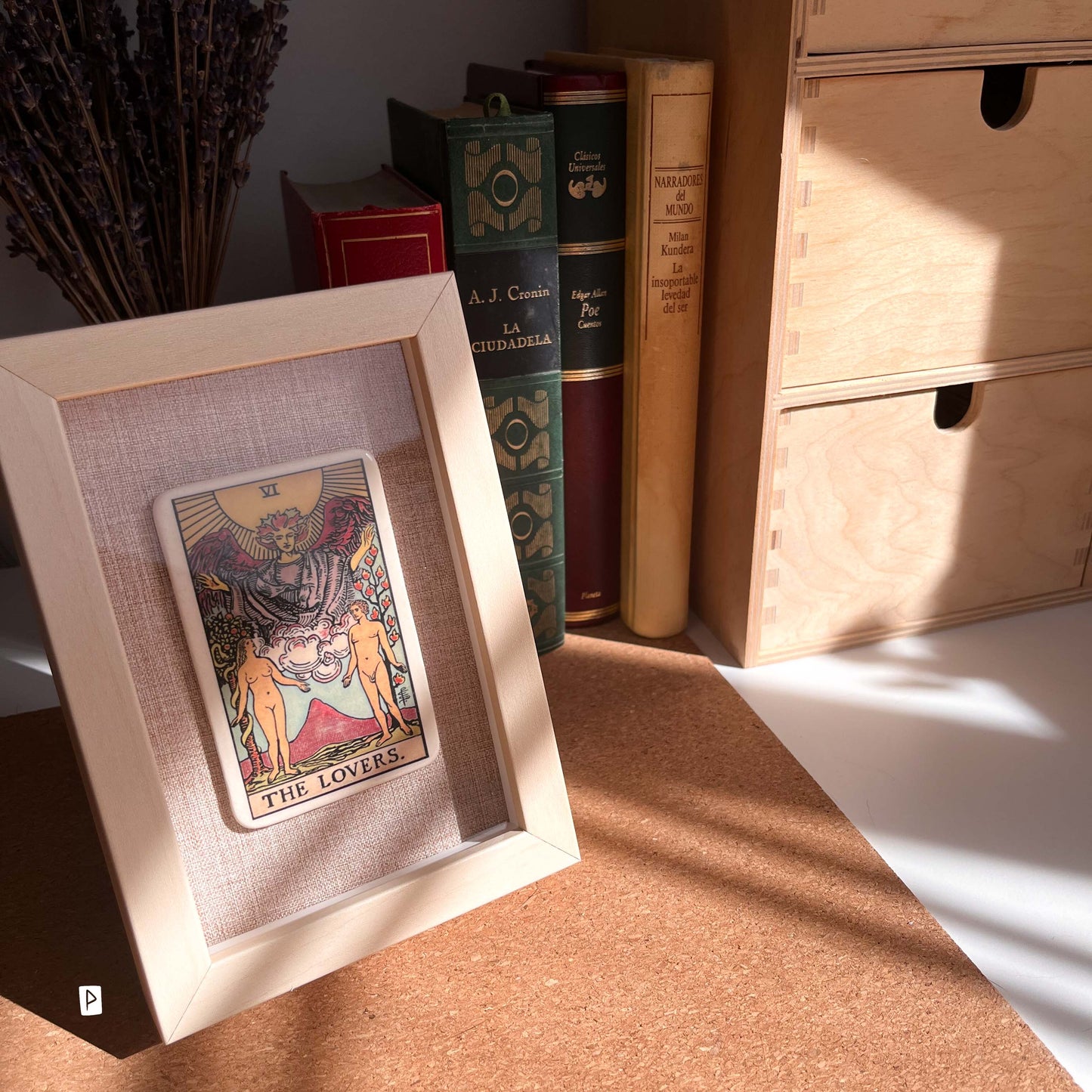 CARTA DE TAROT DE CERÁMICA ENMARCADA