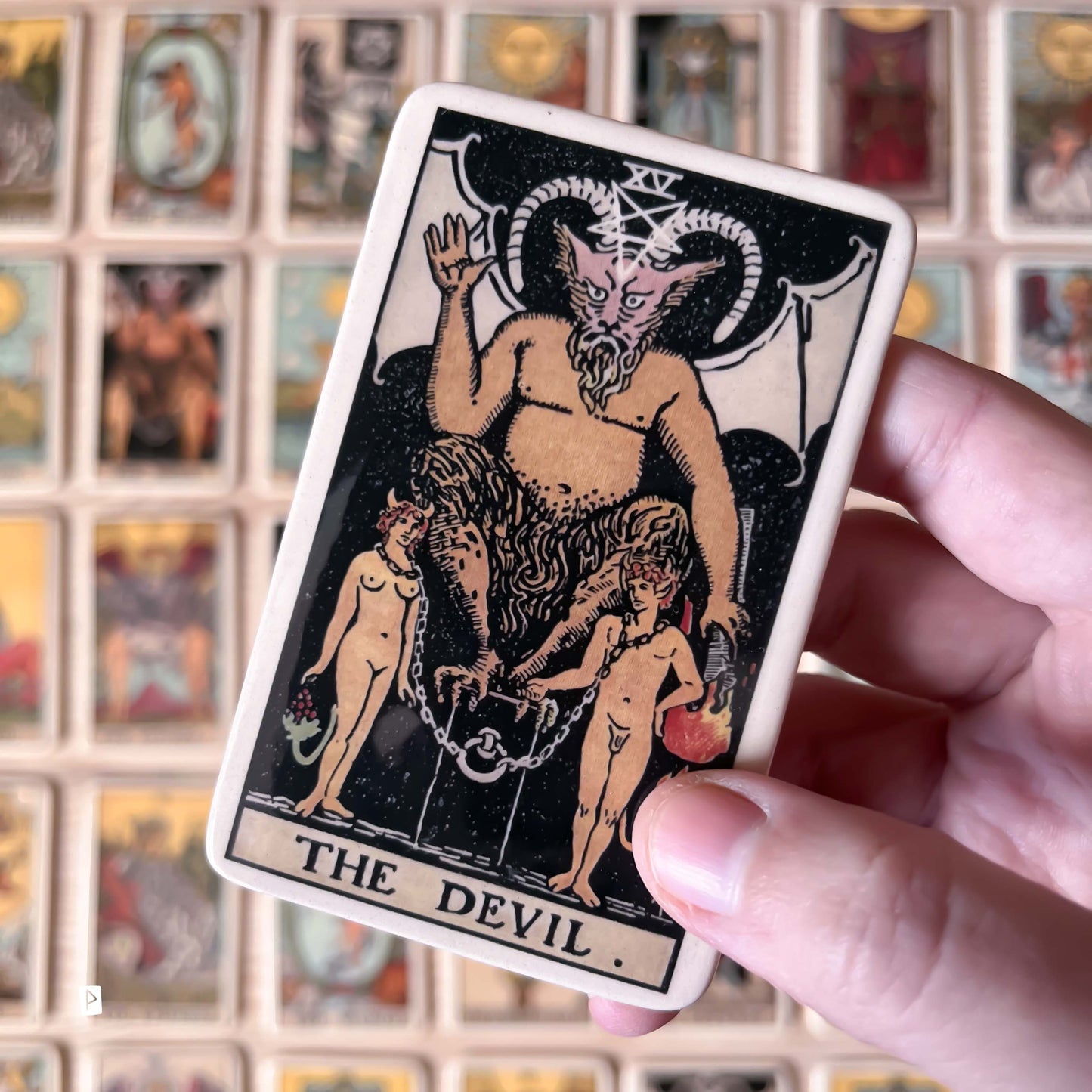 IMÁN CARTA DE TAROT DE CERÁMICA