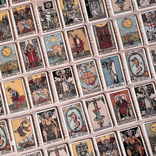 Set de cartas de Tarot completo Arcanos Mayores de cerámica