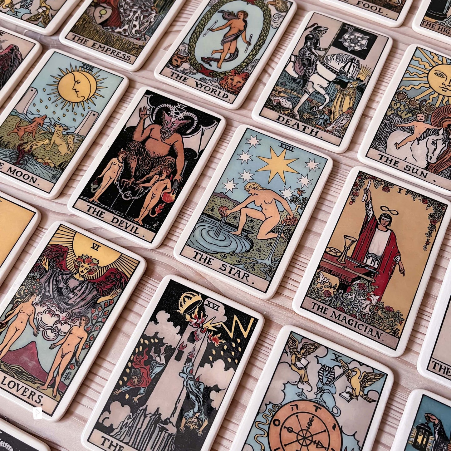 Imán carta de tarot de cerámica