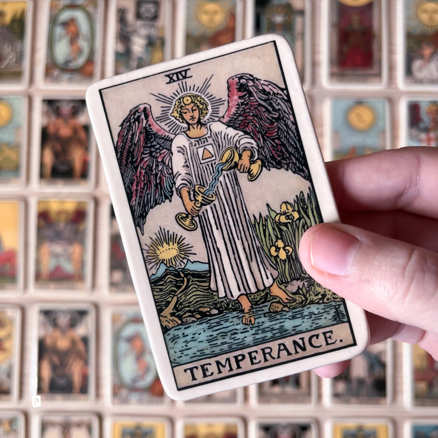 CARTA DE TAROT DE CERÁMICA ENMARCADA