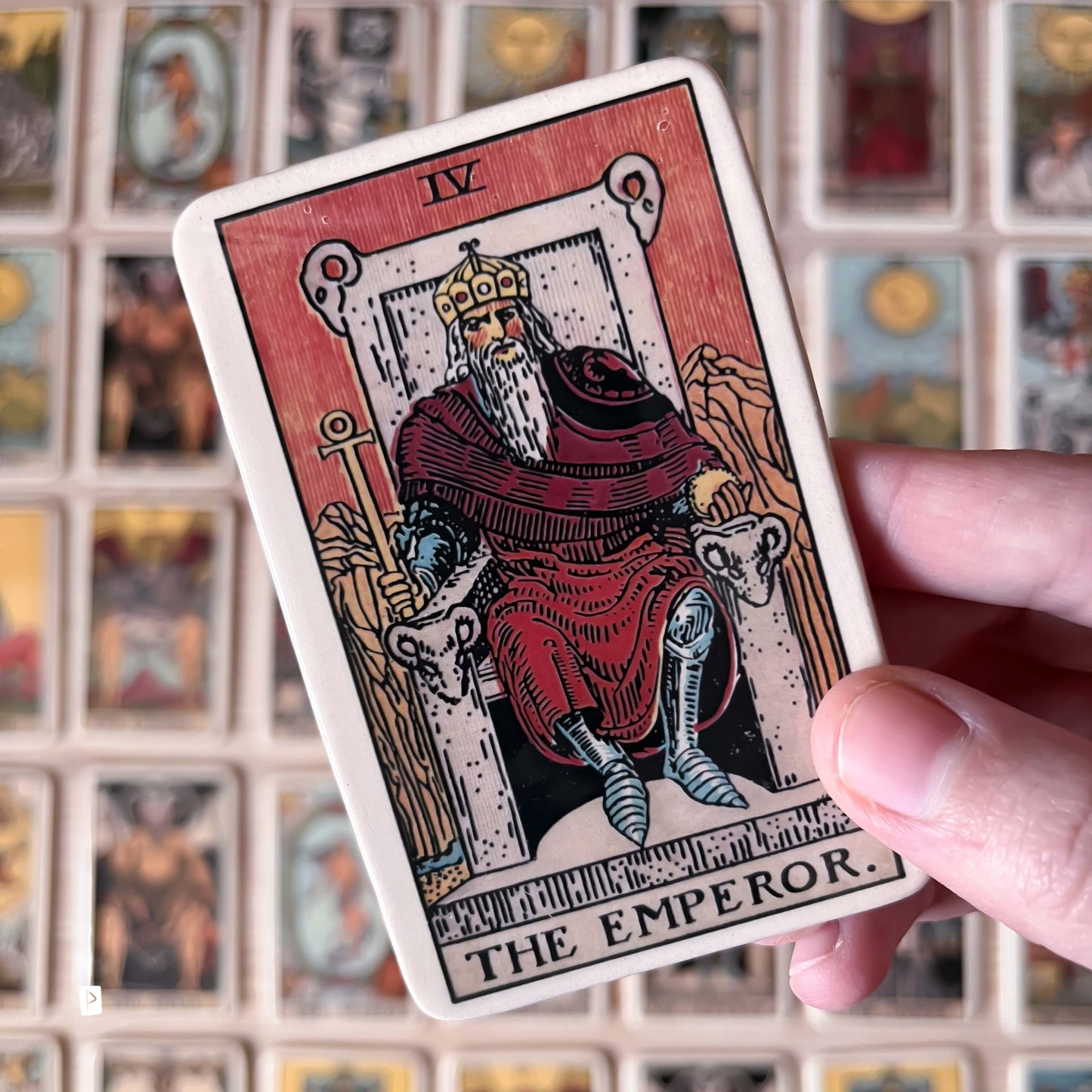 CARTA DE TAROT DE CERÁMICA ENMARCADA