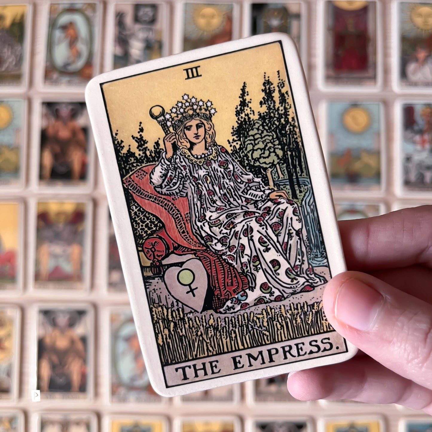 CARTA DE TAROT DE CERÁMICA ENMARCADA