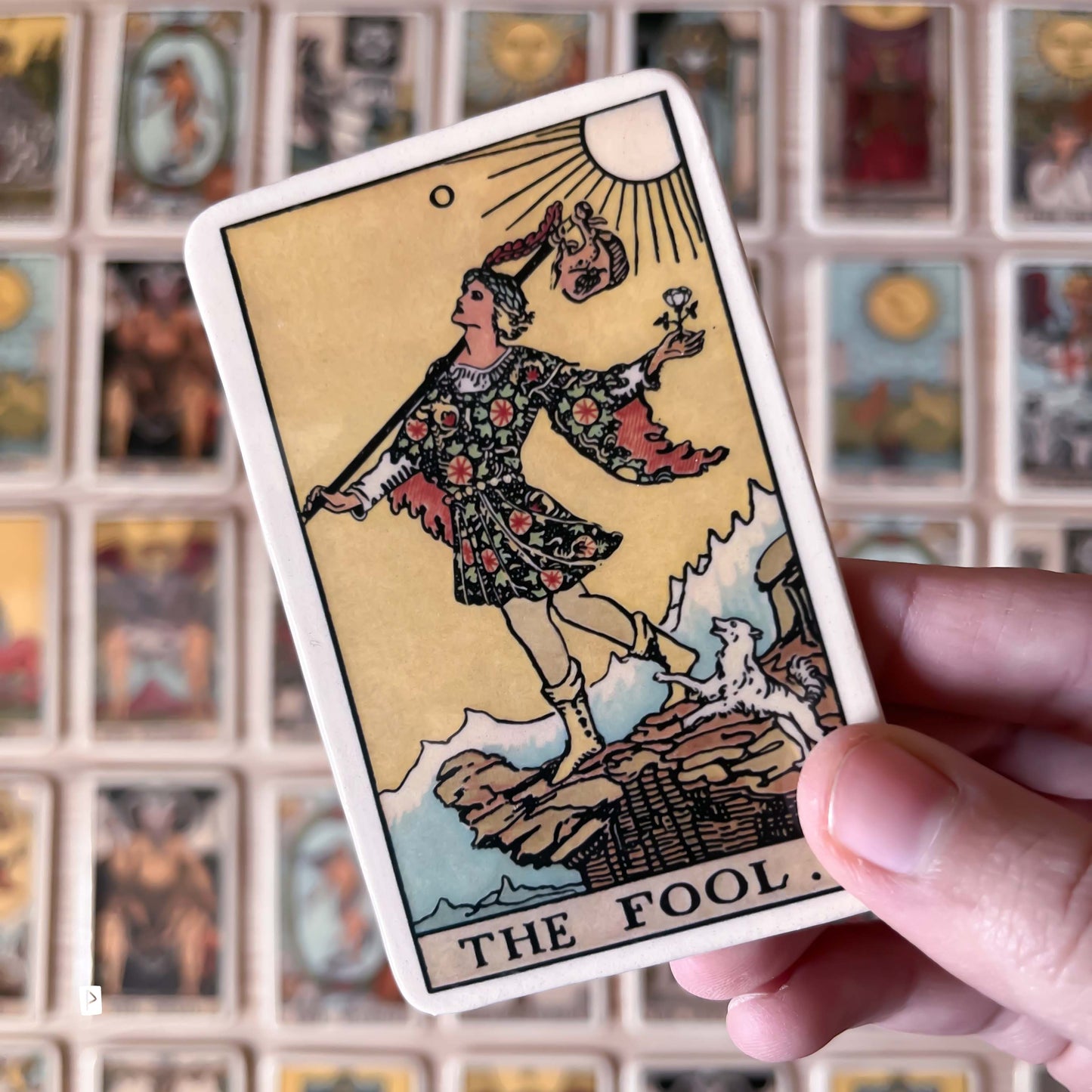 CARTA DE TAROT DE CERÁMICA ENMARCADA