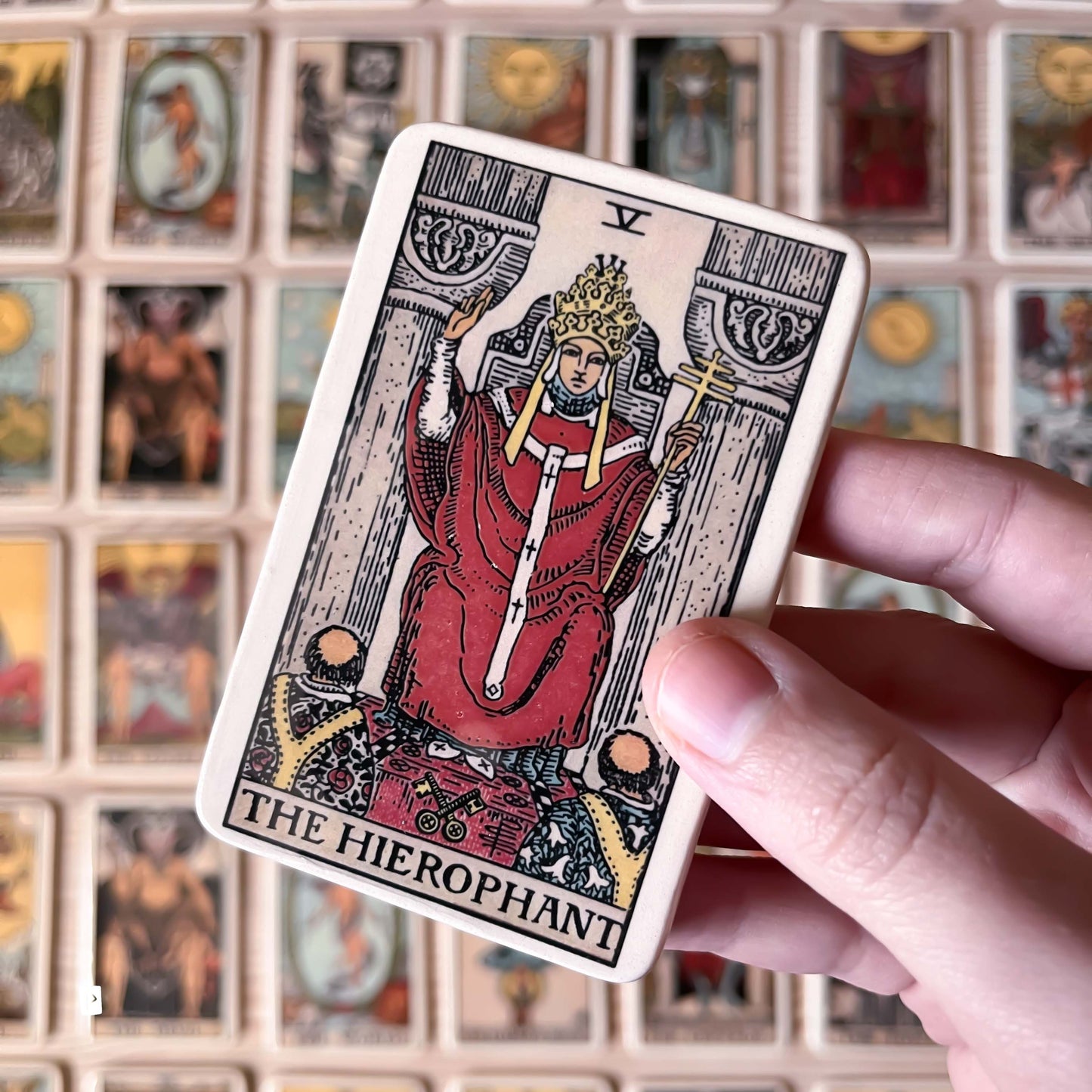 CARTA DE TAROT DE CERÁMICA ENMARCADA