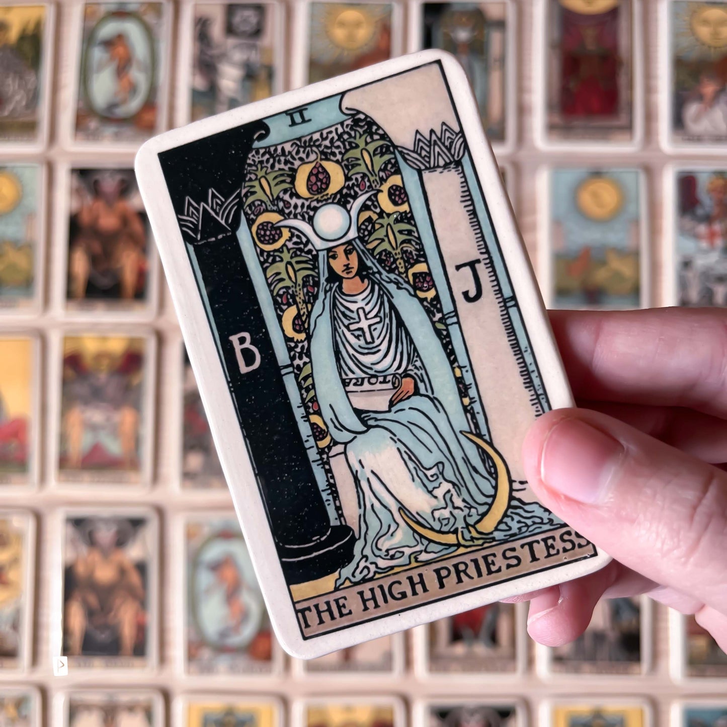 CARTA DE TAROT DE CERÁMICA ENMARCADA