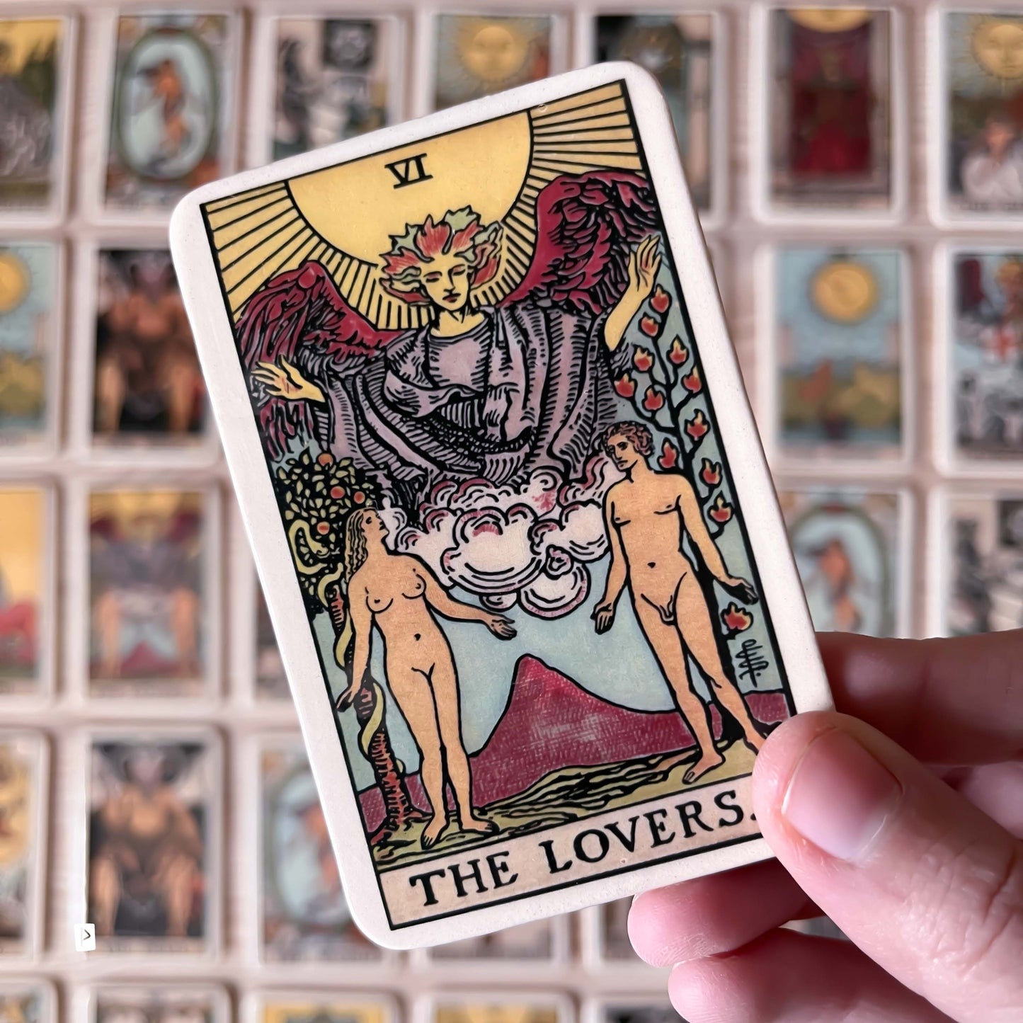 CARTA DE TAROT DE CERÁMICA ENMARCADA