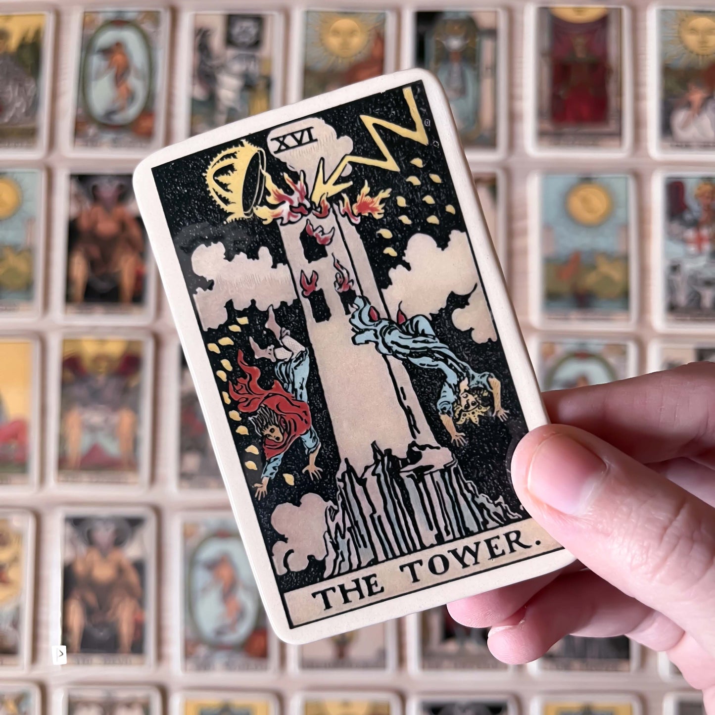 CARTA DE TAROT DE CERÁMICA ENMARCADA