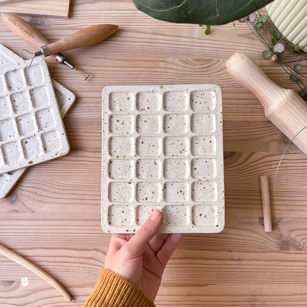 Paleta de cerámica para acuarela master moteada