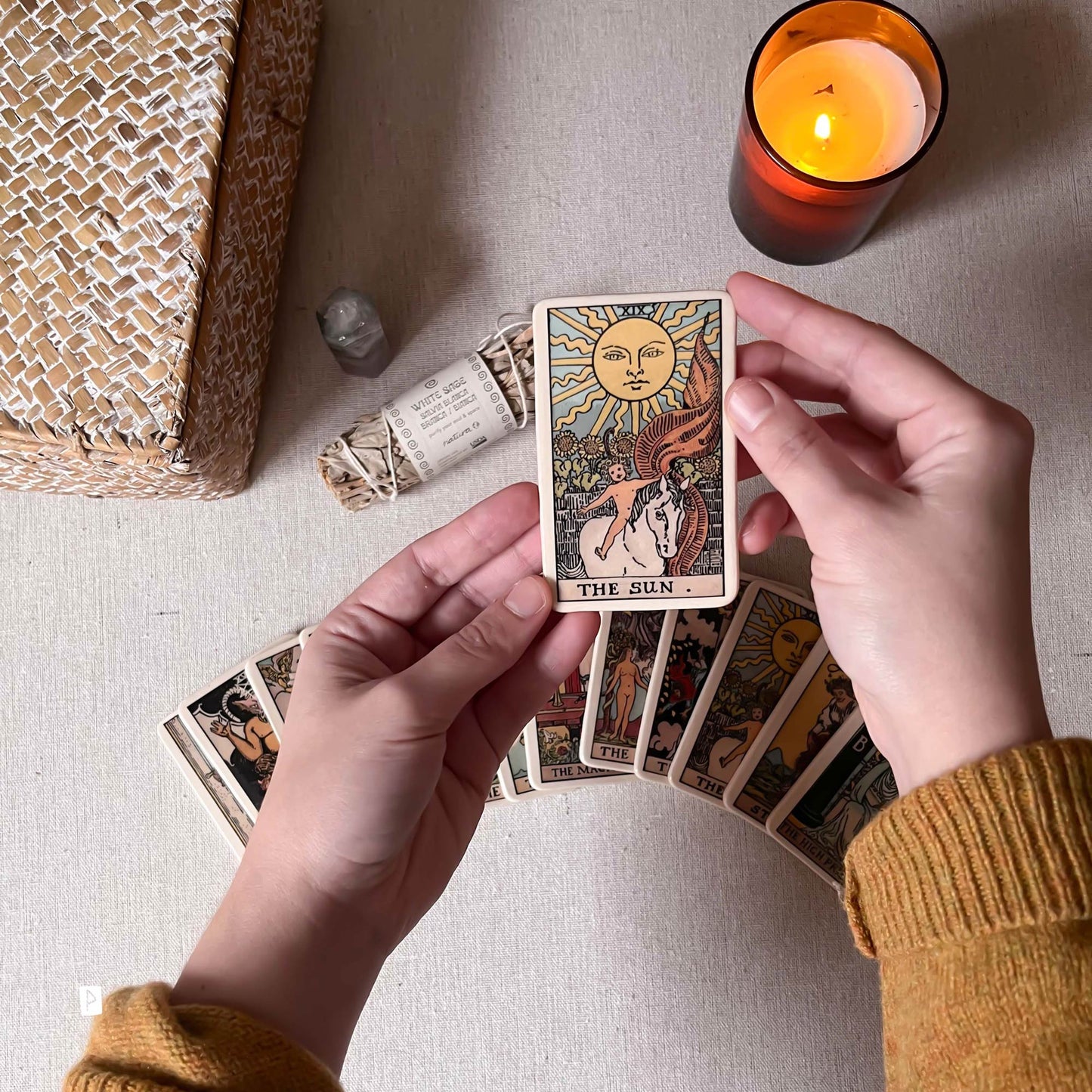 SET DE CARTAS DE TAROT COMPLETO ARCANOS MAYORES DE CERÁMICA