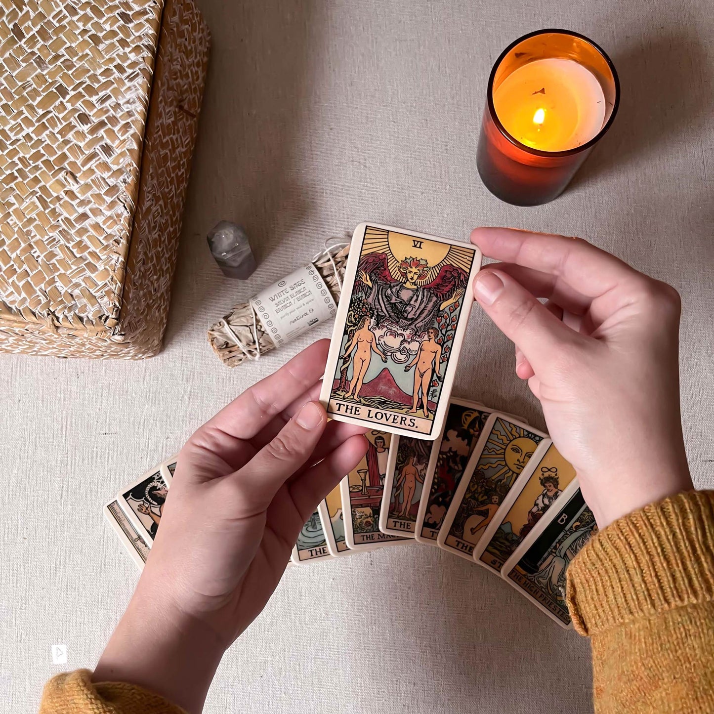 SET DE CARTAS DE TAROT COMPLETO ARCANOS MAYORES DE CERÁMICA