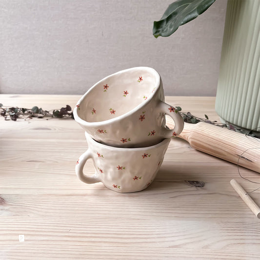 Ceramic Coffee Mug Korean, Ceramic Tea Cup Mug Pink